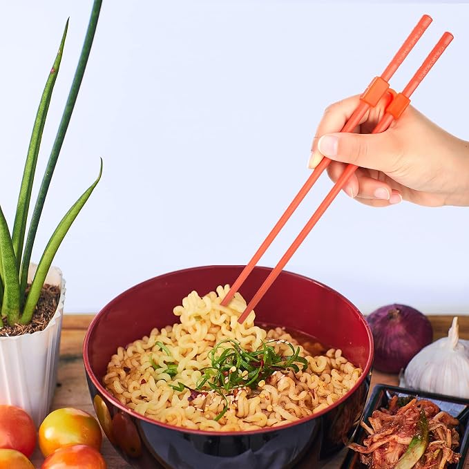 5 Pairs Reusable Chopsticks Helpers Training Chopstick for Beginner Replaceable Practice Chopsticks Non-slip Training Chopstick for Adults Learner(Alloy,Mixed Color)