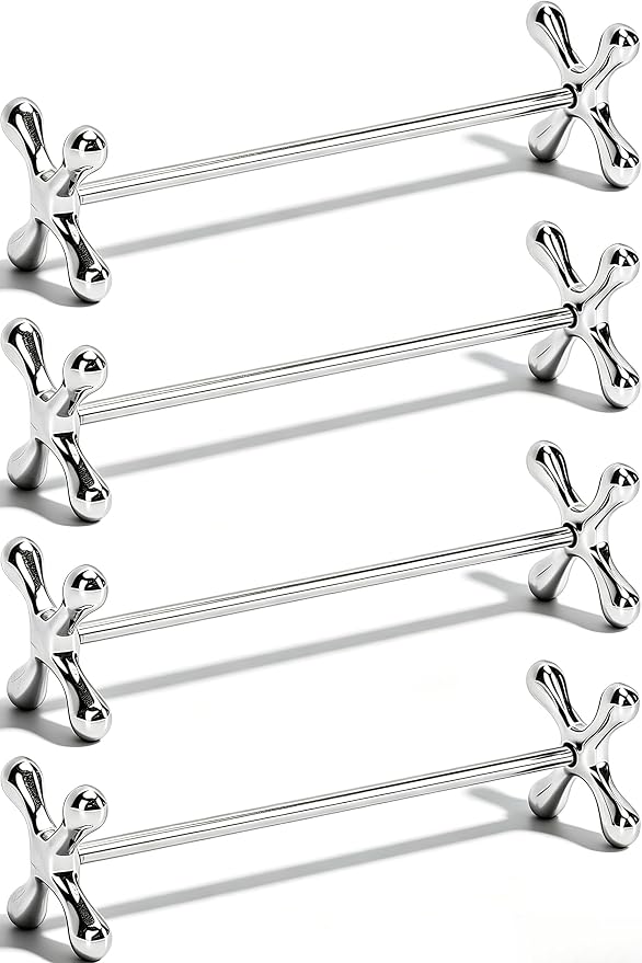 4Pcs Metal Chopsticks Rest Set, Stable Prevent Slip Multifunctional Knife and Chopstick Holder Stainless Steel Chopsticks Rest Pillow for Spoons Forks Knifes