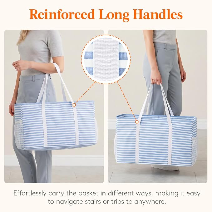Lifewit Extra Large Tote Bag, Reusable Grocery Bags with Metal Wire Frame and Handles