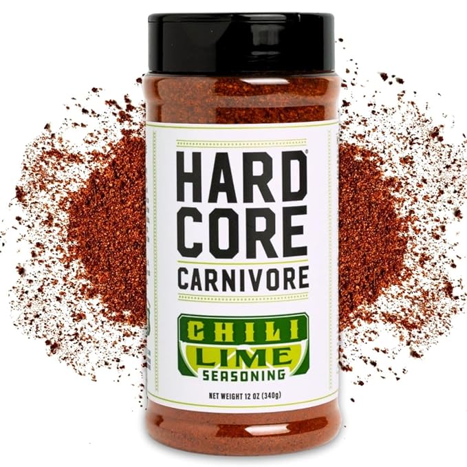 Hardcore Carnivore Chili Lime Seasoning for Chicken & Seafood, 12oz | Made with Real Lime Juice and Balanced Chile Heat. Great on Tacos and Street Corn. MSG Free & Gluten Free