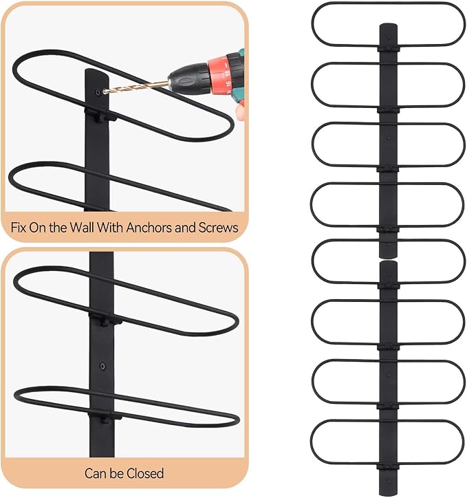 Wine Rack Wall Mounted: 8 Bottles Wine Holder Hanging - Bar Liquor Storage | Wine Organizer of Cabinet Kitchen - Designed for SpaceSaver