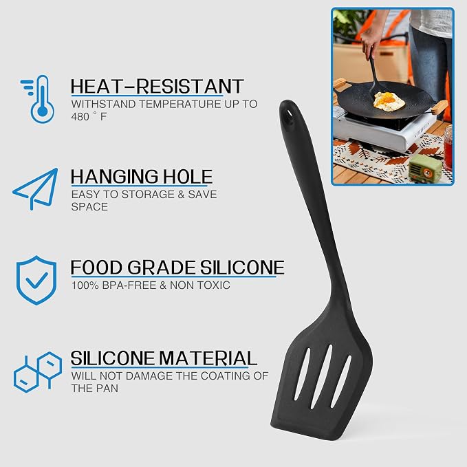 Wesqunie Camping Cookware Cooking Utensils Set - 25Pcs Camp Kitchen Essentials Kit, Portable Outdoor Camper Gear Accessories, Overland Equipment for RV Picnic Grill | Portable Camping Essentials, Stainless Steel Cookware Kit, Compact Storage for Camper...
