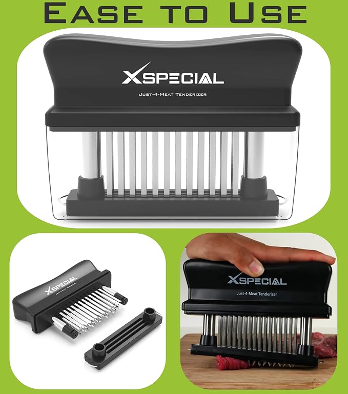 48-Blade Meat Tenderizer Tool – Stainless Steel, Detachable Design | Ultra-Sharp Needle Design Tenderizes Any Cut in Seconds – Rust-Resistant & Built to Last