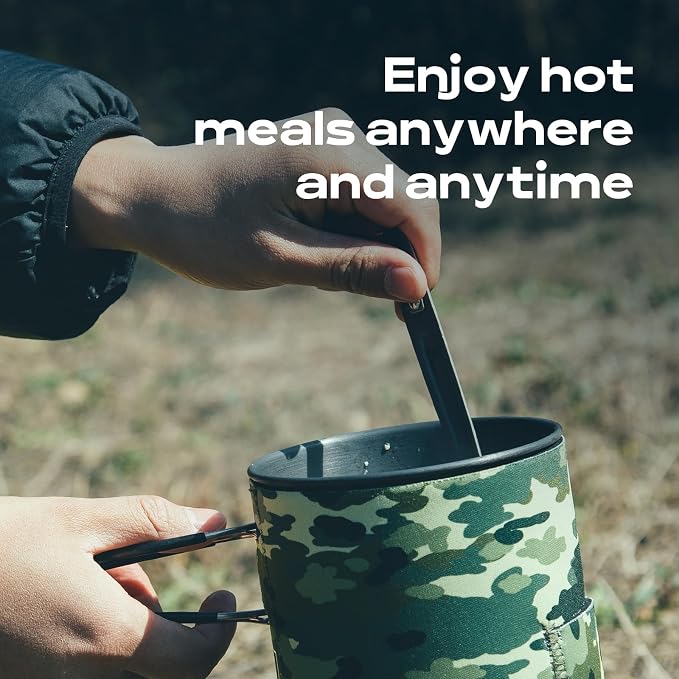 Fire-Maple Fixed Star 1 Backpacking and Camping Stove System, Camo 18oz | 30% Faster Boil with HX Base, Piezo Ignition, Compact & Durable, All-in-One Pot, Compatible with Most Canisters, Portable