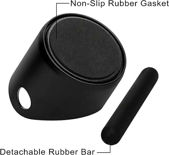 Coffee Knock Box, 5.5 Inch Espresso Knock Box with Removable Rubber Knock Bar and Non-Slip Base, Compact Coffee Grounds Container for Home Barista