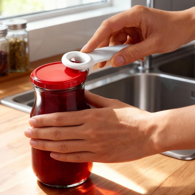 6 Pack Jar Openers for Seniors, Jar Lid Opener, Jar Key and Bottle Openers | Pop stubborn vacuum seals with less gripping; six colorful jar keys also lift crown caps for kitchens, picnics, and parties