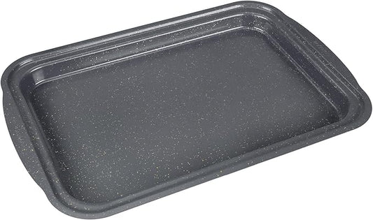 casaWare 17.5 x 12 x 1-Inch Cookie Sheet with 1.5-Inch Handles, Ultimate Series Commercial Weight, Ceramic Non-Stick Coating (Silver Granite)