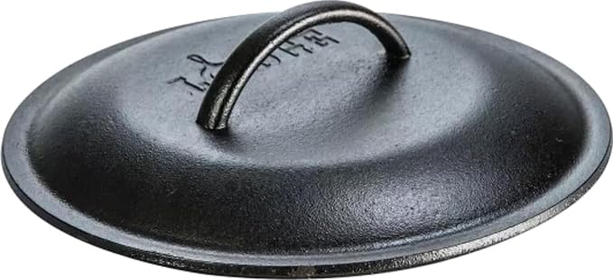 Lodge Seasoned Cast Iron Lid - 10.25 Inches - Heavy-Duty Iron Cookware Cover for Heat Retention - Seasoned Skillet or Dutch Oven Cover - Replacement Lid