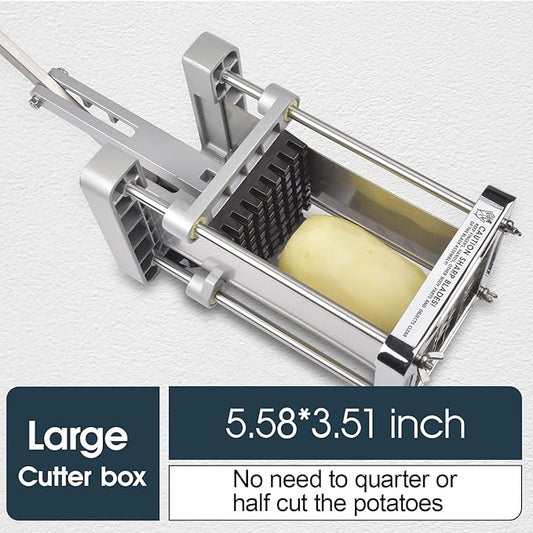 French Fry Cutter, Sopito Professional Potato Cutter Stainless Steel with 3/8-Inch Blade Great for Potatoes Carrots Cucumbers