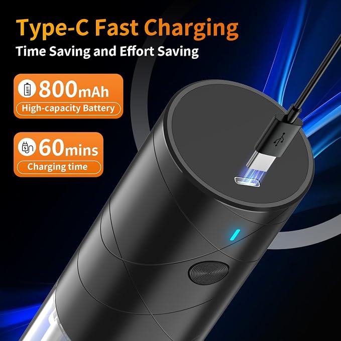 1Pc Electric Salt and Pepper Grinder USB Rechargeable with Warm LED Light, Adjustable Coarseness Lidaop Large Capacity Automatic Salt Pepper Mill Shakers for Kitchen, Restaurant, Outdoor, Black