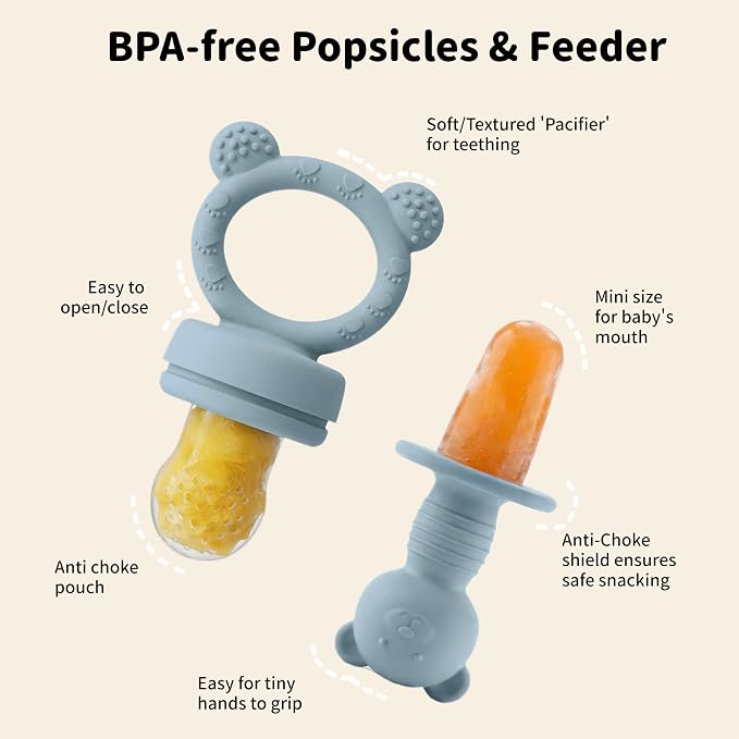 Popsicle Mold Set Pieces Homemade Silicone Popsicle Maker Easy Release Ice Cream Molds Reusable (ether)