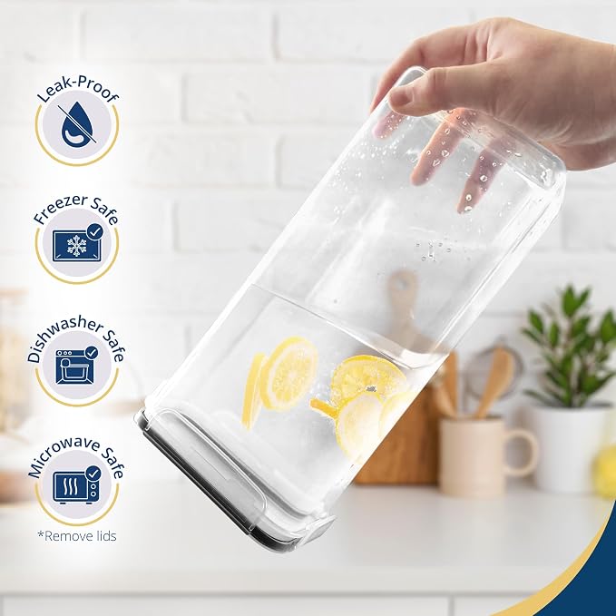 Reli. Pantry Organizers and Storage | Food Containers with Lids (26 Sets) | Airtight Plastic Storage Containers, Kitchen Organizers, Clear Food Storage Canister Sets with Lids, BPA free, Multi-Size