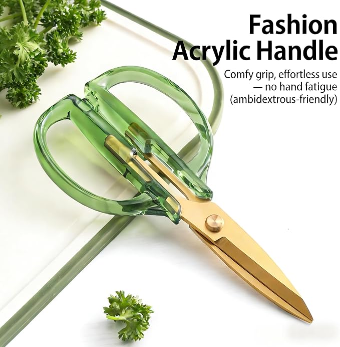 Kitchen Shears Scissors&Sharp Scissors, ARCHIKING 7.7inch Cooking Scissor-Meat and Poultry Shears, Dishwasher Safe, Acrylic Handel Scissors All Purpose Stainless Steel Utility Scissor