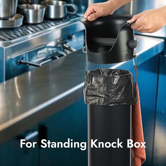 CURTA 30-Pack Large Garbage Bags for Espresso Standing Knock Box, Heavy Duty Liners, Tear Resistant, Cafe Accessories