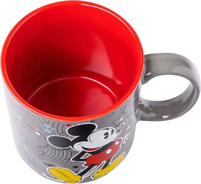 Silver Buffalo Disney Mickey Mouse Pattern Vintage Ceramic Coffee Mug, 20 Ounces (Pack of 12)
