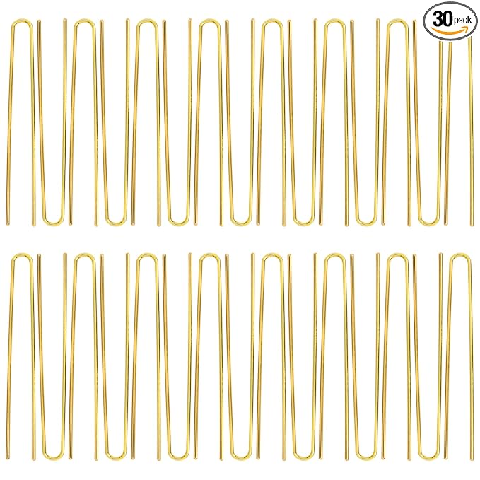 Lawie 30 Pack 4 Inch Silver Gold U Shaped Hair Pins Metal Hair Sticks Chopstick Hair Fork Long Straight Picks Pins Rod Hairpins Hair Shawl Pin Bun Twist Hair Clips Arts and Crafts DIY Accessories