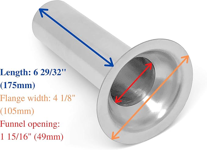 #32 Stainless Steel 2 Inch Meat Bag Filling Tube for Meat Grinder