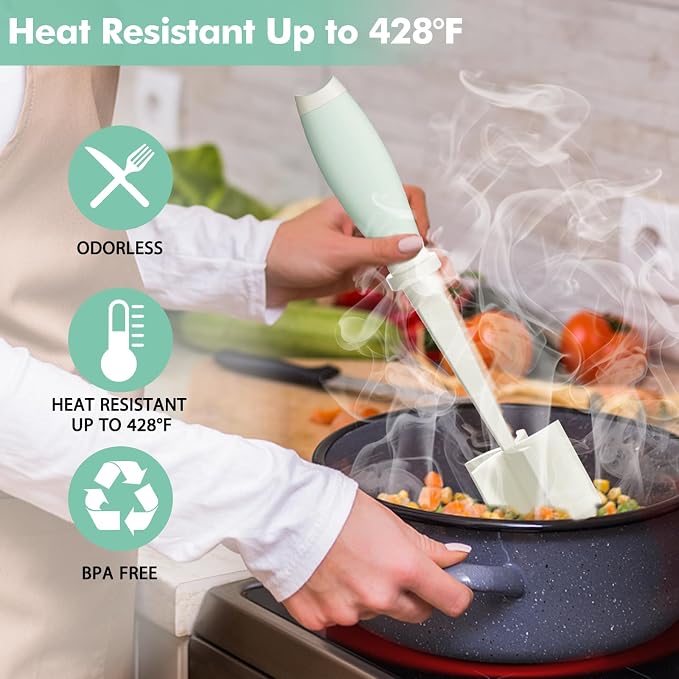 2Pack Meat Chopper Hamburger Masher Ground Beef Smasher Utensil Mix Tool | Upgrade Heat Resistant Meat Masher, Nylon Potato Mashers Beef Smasher, Dishwasher Safe Non Stick Mix & Chop Tool Gift-White
