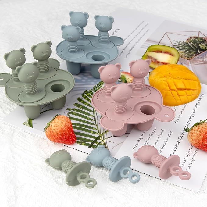 Popsicle Mold Set Pieces Homemade Silicone Popsicle Maker Easy Release Ice Cream Molds Reusable (sage)