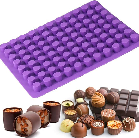 88-Cavity Cylinder Gummy Candy Silicone Molds,Chocolate Truffles Mold for Fat Bombs Keto Snacks Pralines Jelly Caramel Mold