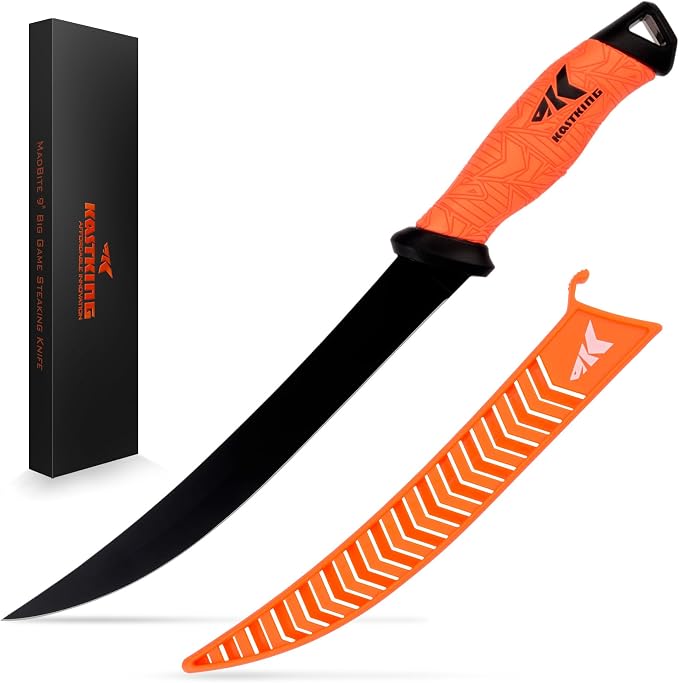 KastKing Speed Demon Pro Fillet Knife with Protective Sheath | Razor Sharp G4116 German Stainless Steel Blade, Non-Slip Grip, Corrosion-Resistant Coating, 8 Options Available