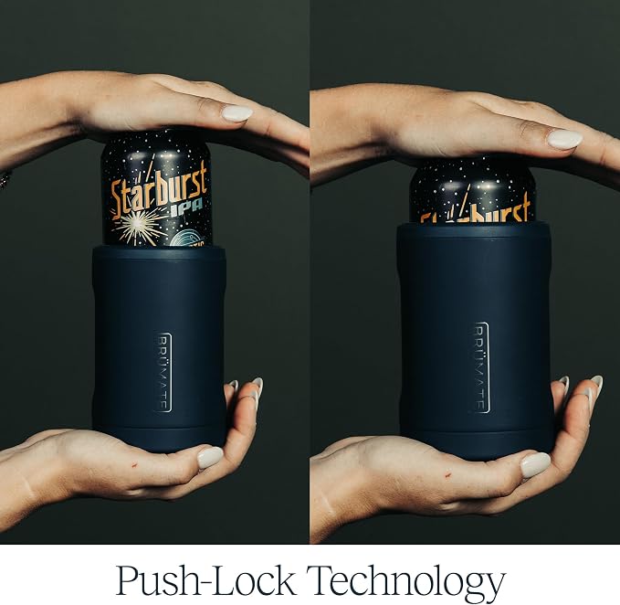 BrüMate Hopsulator Duo 2-in-1 Can Cooler Insulated for Cans + 100% Leak Proof Tumbler with Lid | Can Insulated for Hard Seltzer, Beer, Soda and Energy Drinks