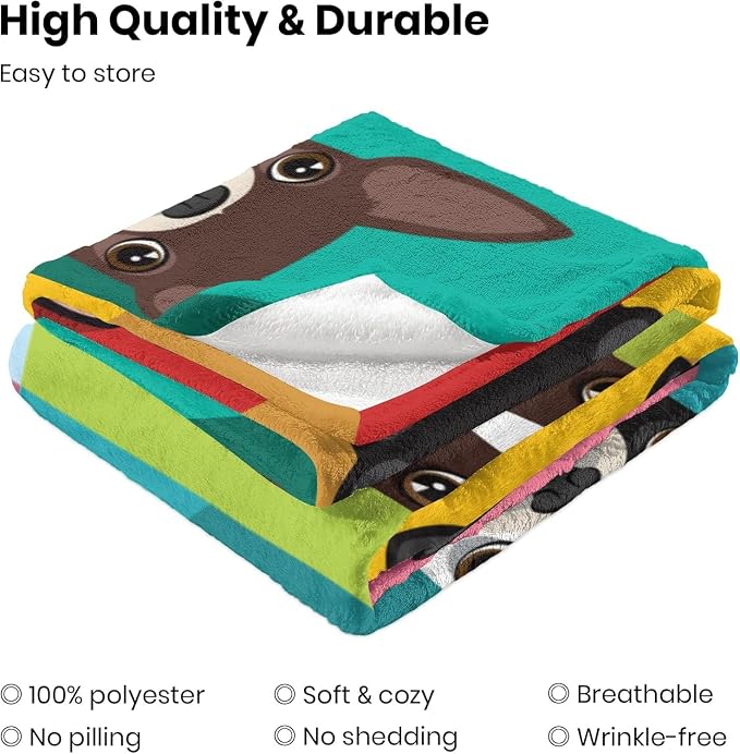 Boston Terrier Baby Blanket 30x40 Inches - Super Soft Flannel Throw Blanket for Infants & Toddlers - Adorable Puppy Blanket for Nursery & Strollers - Cute Boston Terrier Gifts for Dog Lovers