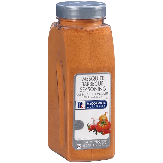 McCormick Culinary Mesquite Barbecue Seasoning, 26 oz - One 26 Ounce Container of Mesquite Seasoning Rub, Best on Pork Sandwiches, Ribs, Briskets, or as Meat Tenderizer Seasoning