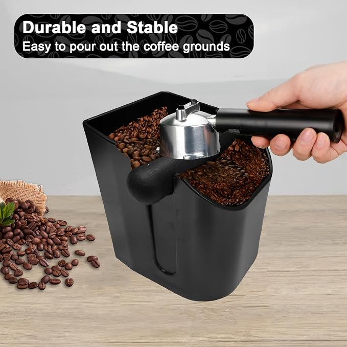 HOMEE Espresso Knock Box Coffee Knock Box Shock-Absorbent Durable Non-Slip Base Espresso Machine Accessories Espresso Dump Bin