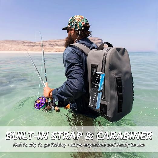 THKFISH 53in Portable Waterproof Fishing Ruler with Measuring Board | Folding Fish Ruler, Roll Up Fish Measuring Tape for Boat, Kayak, Coolers, Yacht and Workbench 53 *7.5"-1pcs/59 * 3.15"-2pcs