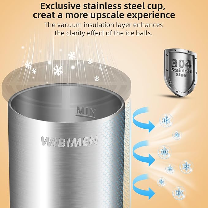 Clear Ice Cube Maker, 2 Pack Stainless Steel Clear Ice Maker for Old Fashioned Whiskey lover, Bourbon, Cocktail Gifts for Men on Birthday or Holiday, 2" Easy-Release Ice Ball Maker Mold