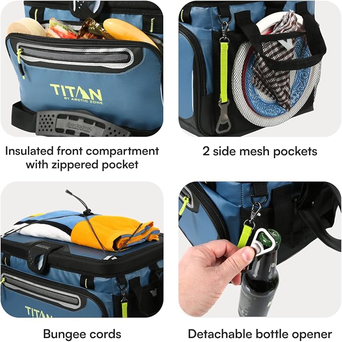 Titan by Arctic Zone Deep Freeze Cooler - Zipperless Hardbody Cooler - Deep Freeze Insulation, HardBody Liner, and SmartShelf