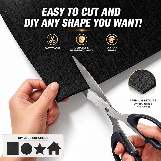 FLASLD 9×12in Heat Shield Thermal Barrier Blanket Insulation Reflective Material High Temp Protection Carbon Felt for Stove Welders, Stuff for DIY Alcohol Burners, Heat Resistant Up To 1800°F