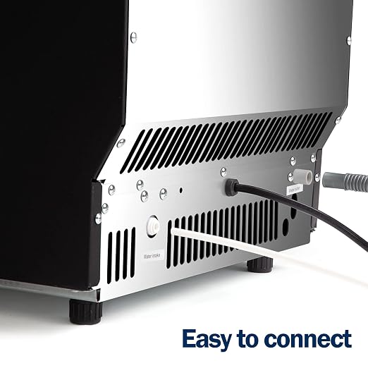 EUHOMY Commercial Ice Maker Machine, 200lbs Daily Output, Under Counter ice Machine with 65lbs Ice Storage Capacity, Perfect for Home/Bar/Restaurant/Outdoor Activities(Stainless Steel)