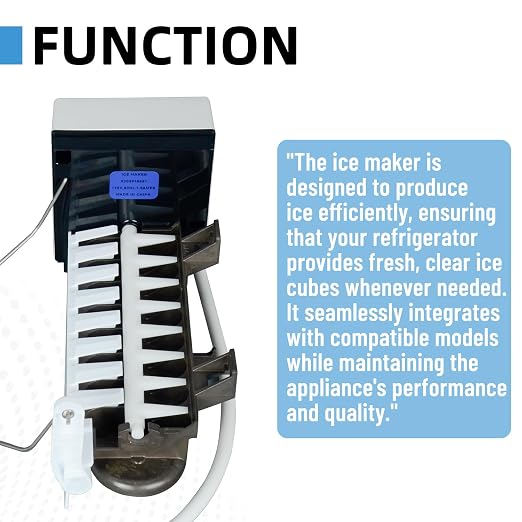 5303918493 Refrigerator Ice Maker Compatible with Frigidaire Electrolux Kenmore Crosley Replaces 241798219 1794546 AP4587866 PS3409466 EAP3409466