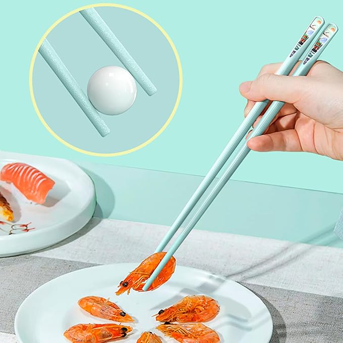 Reusable Fiberglass Chopsticks, 10 Pairs, Non-Slip, Dishwasher Safe (Round) | 9.5 Inch BPA-Free PET + Fiberglass, Heat Resistant To 120°C, For Sushi, Ramen, Noodles & Rice