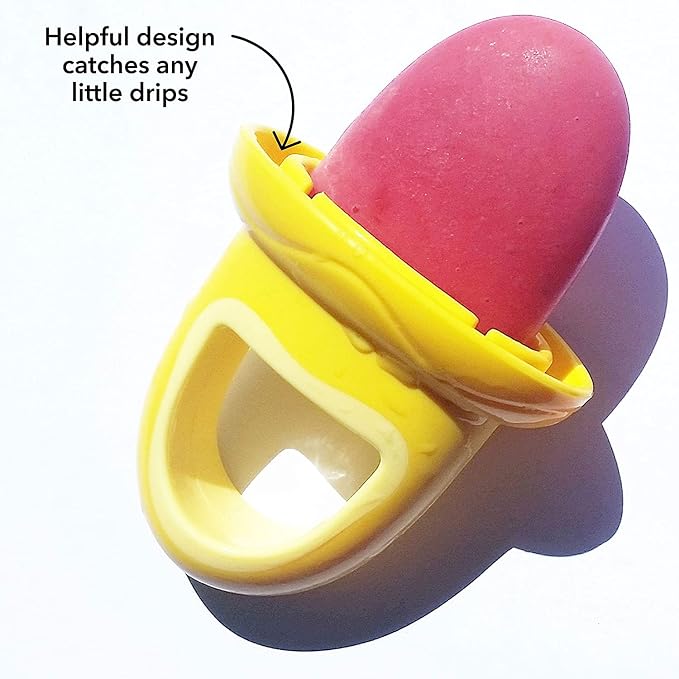 Nuby Popsicles Molds 1 Pack 4 Handle - Garden Fresh Fruitsicle Frozen Pop Tray - Multicolored Popsicle Molds For Kids, Baby Essentials