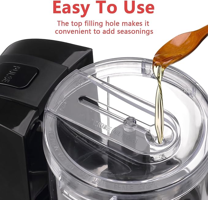 Liebe&Lecker Mini Food Processor 1.5 Cup Small Chopper Electric Mincer | Vegetable Chopper For Onions Garlic Meat Food, Chopper Container For Dicing, Mincing & Puree, Dishwasher Safe Compact Size