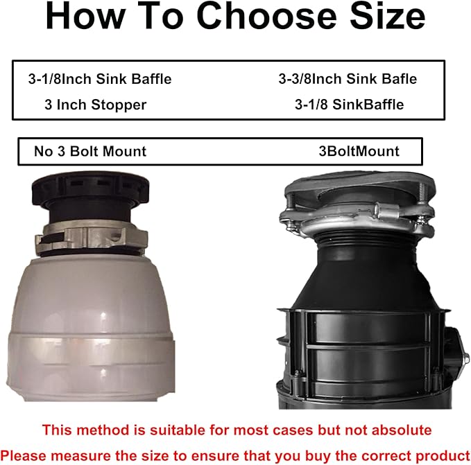 2pcs 3 3/8" Garbage Disposal Sink Baffle QCB-AM Splash Guards for Insinkerator, Garbage Disposal Quiet Cover Splash Guard Replacement for InSinkErator Evolution Series (Black)