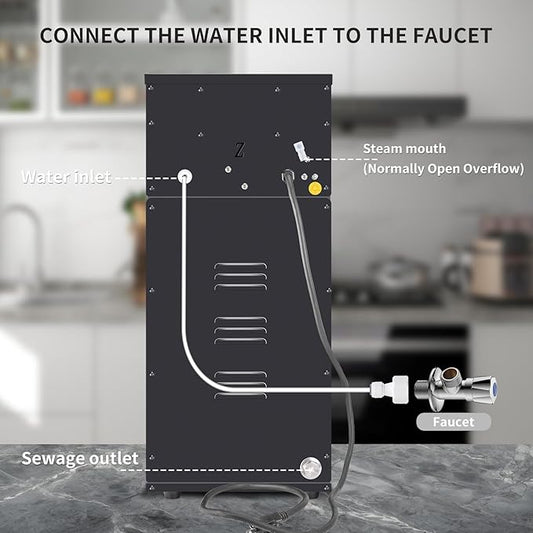 Commercial Milk Frother, 2500W 110V Automatic Steam Boiling Water Machine Electric Steam Milk Frothing Machine Espresso Coffee Milk Foam Machine Steamer with LED Display for Coffee Tea Shop