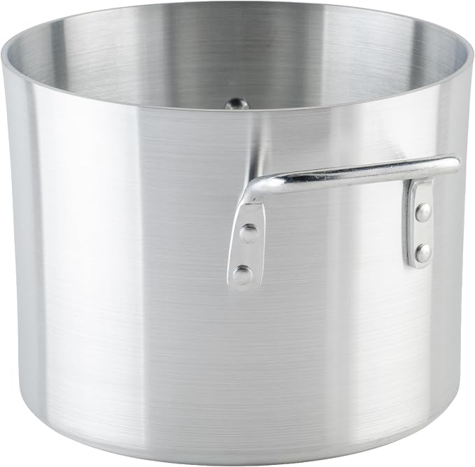 Winco 8 qt Elemental, Aluminum Stock Pot | Great for Stocks, Soups, Pasta and Batch Cooking