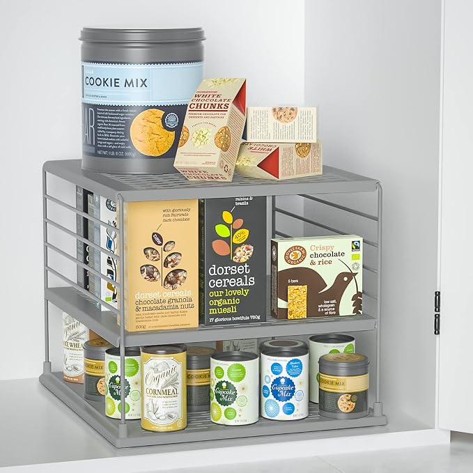 Upgraded Pantry Organizers and Storage - Divided Compartment Holder for Foil and Plastic Wrap - Kitchen Organization for Aluminum Foil, Wraps, Box