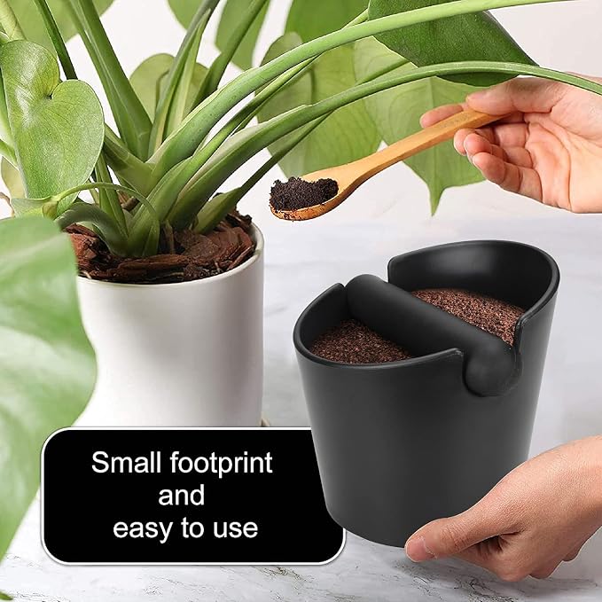 Coffee Knock Box, Espresso Dump Bin, Coffee Bin, 4.8 Inch Espresso Knock Box Shock-Absorbent Durable Barista Style with Removable Knock Bar and Non-Slip Base(Round) | Ailelan Coffee Knock Box, Espresso Dump Bin, Coffee Bin, 4.8 Inch Espresso Knock Box ...