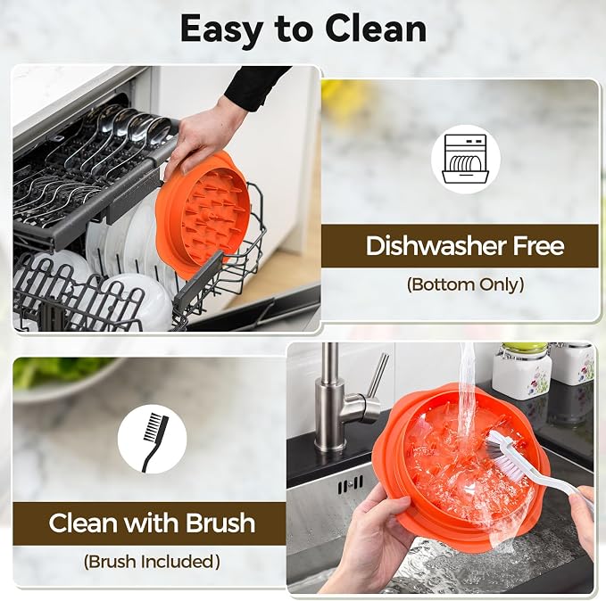 Ukeetap 10" Pro Chicken Shredder Tool Twist Large for Kitchen，Orange | BPA-Free Food-Safe Meat Grinder, Visible Chicken Breast Meat Shredder with Strong Anti-Slip Bottom & Ergonomic Handle