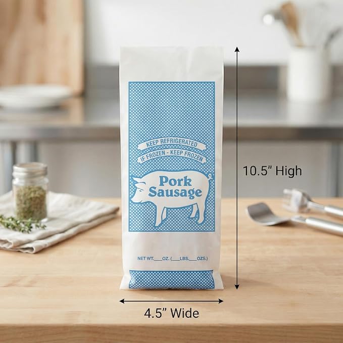 Pork Sausage Freezer Bags (Retail) - 1 Lb. Size - Package of 100