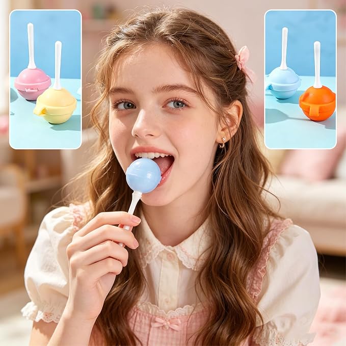 Silicone Lollipop Ice Cream Maker, 2026 New Homemade Popsicle Molds, DIY Popsicle Maker, Lollipop Ice Cream Mold, Reusable Popsicle Molds （4pcs）