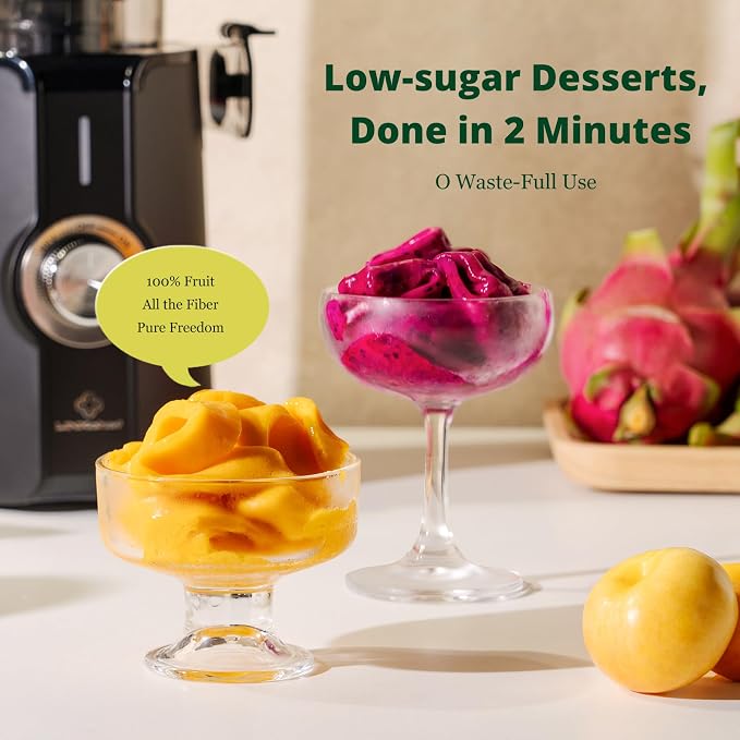 LINKChef Cold Press Juicer Machine, 4.53" Whole Fruit Slow Masticating Juicer with Auto Cutting, 200W Quiet Motor & High Juice Yield, Easy Clean Compact Juicer Extractor with Recipe Guide