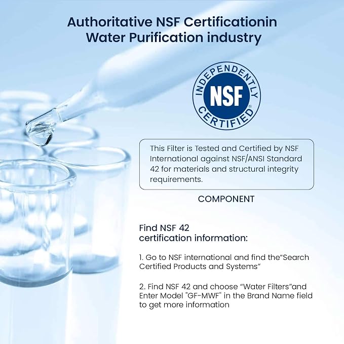 GLACIER FRESH MWF Refrigerator Water Filter Compatible with GE, 3-Pack | Compatible with SmartWater MWFP, MWFA, GWF, HDX FMG-1, WFC1201, RWF1060, 197D6321P006, Kenmore 9991