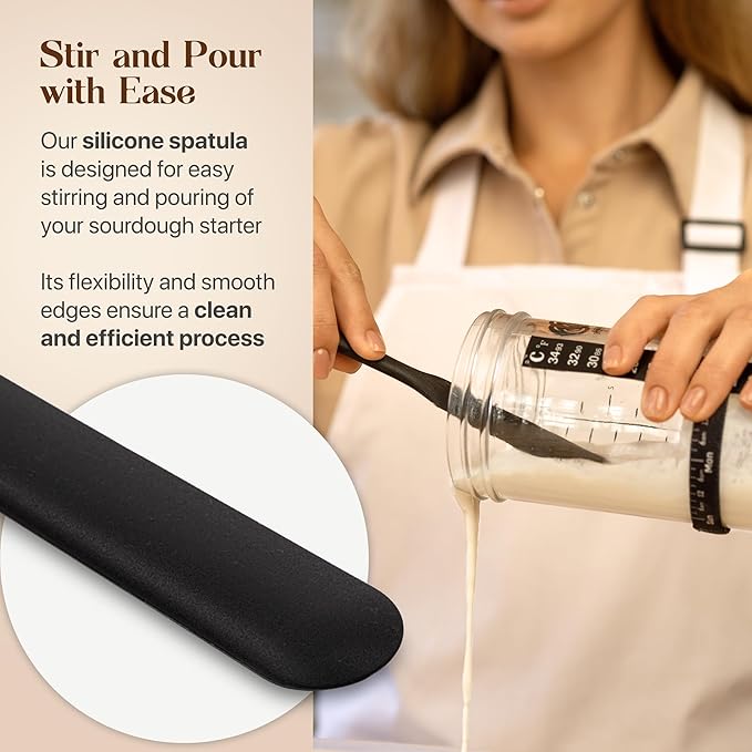 Sourdough Starter Kit with 9" Round Banneton Proofing Basket and 24oz Starter Jar - Beginner-Friendly Sourdough Bread Baking Supplies and Baking Gifts for Women, Men, and Bread Bakers