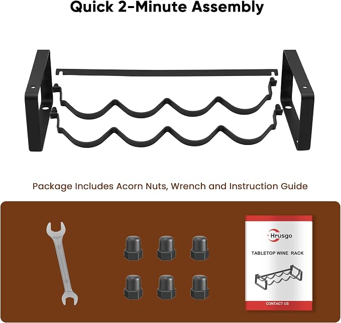 Wine Rack for Countertop – Stackable Freestanding Bottle Organizer for Kitchen, Pantry, Bar Cabinet & Small Spaces – Compact Metal Shelf & Modular Storage Stand (1-Tier)